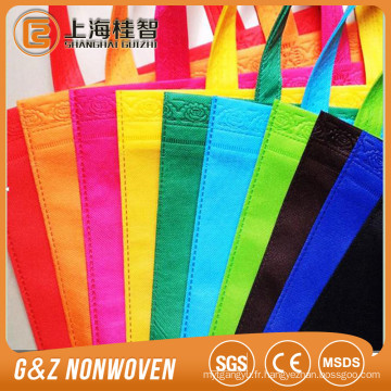sac à provisions coloré en tissu non tissé écologique biodégradable